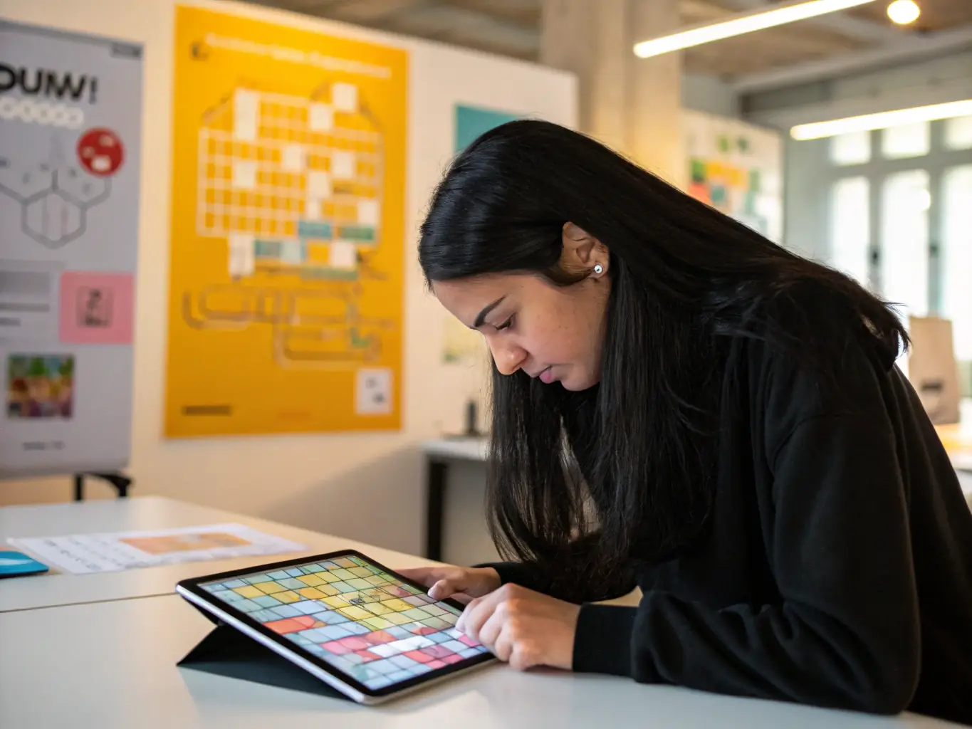 A vibrant image of a player immersed in a mile米乐 puzzle game, showcasing the platform's user-friendly interface and engaging gameplay.